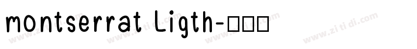 montserrat Ligth字体转换